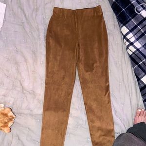 Chocolate brown velvet dress pants from forever 21, never worn, size M